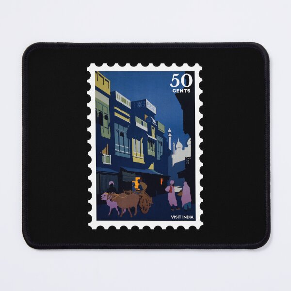 Item preview, Visit India, vintage travel stamp designed and sold by RabbitK.
