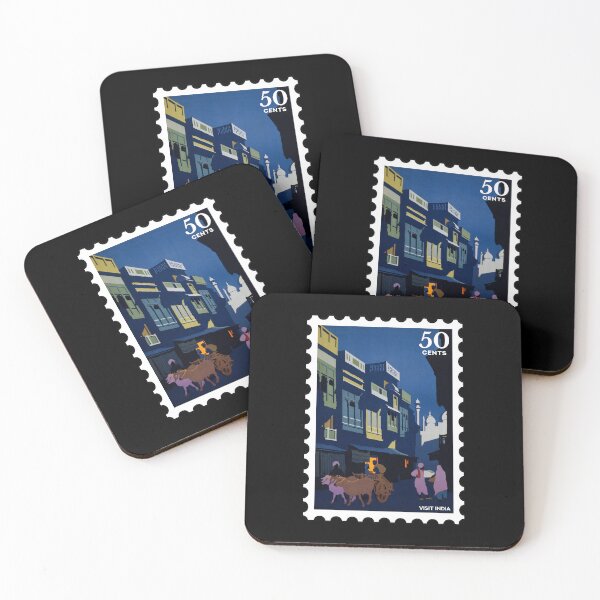 Item preview, Visit India, vintage travel stamp designed and sold by RabbitK.