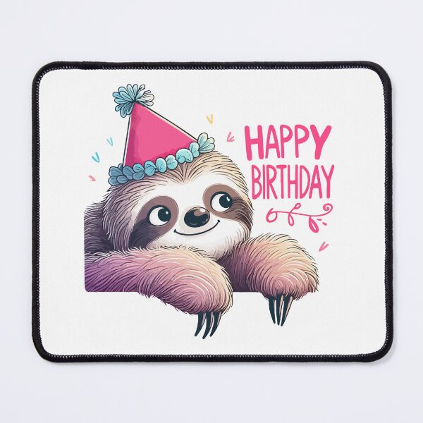 Item preview, Cute funny Sloth Happy Birthday Party designed and sold by TomFrontierArt.
