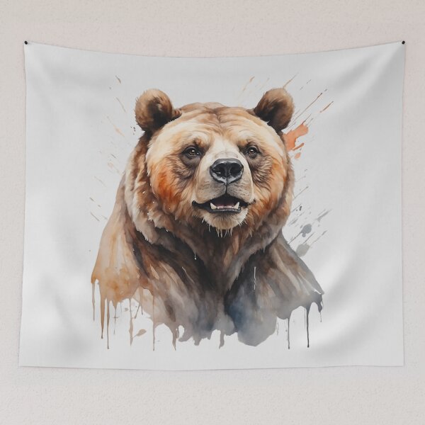 Item preview, Watercolor Bear Painting designed and sold by PolygonPinnacle.