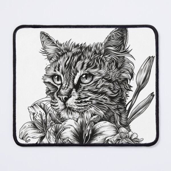 Item preview, Cat among flowers designed and sold by MateLDN.