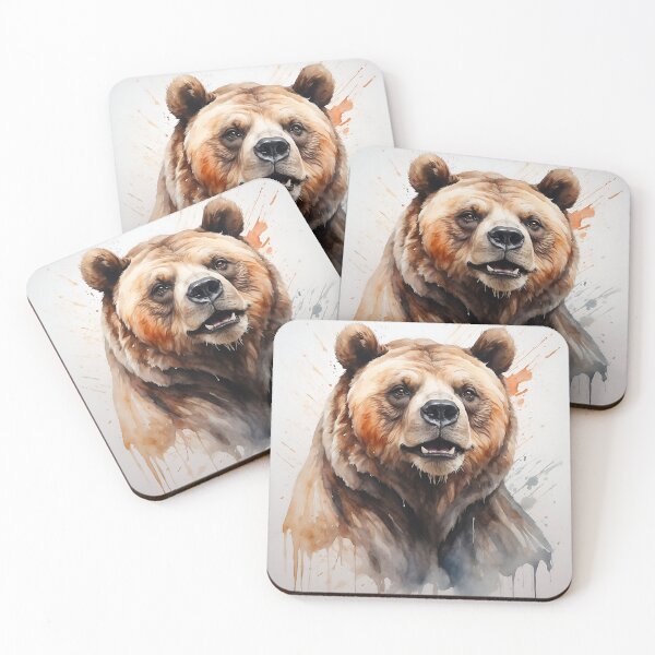 Item preview, Watercolor Bear Painting designed and sold by PolygonPinnacle.