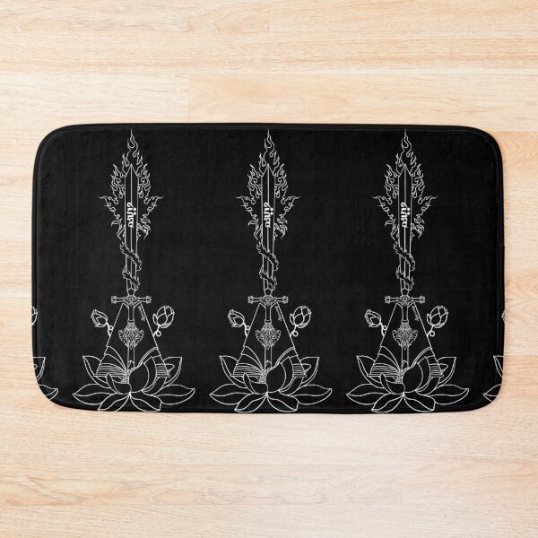 Item preview, Manjushri Motif, white outline, buddhist, lotus, vajra art designed and sold by MayGreenAbgrall.