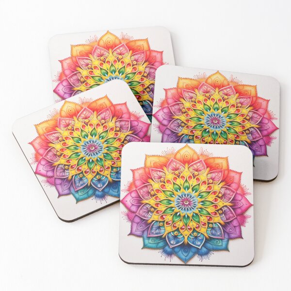 Item preview, Rainbow Mandala designed and sold by TheGlassPortal.