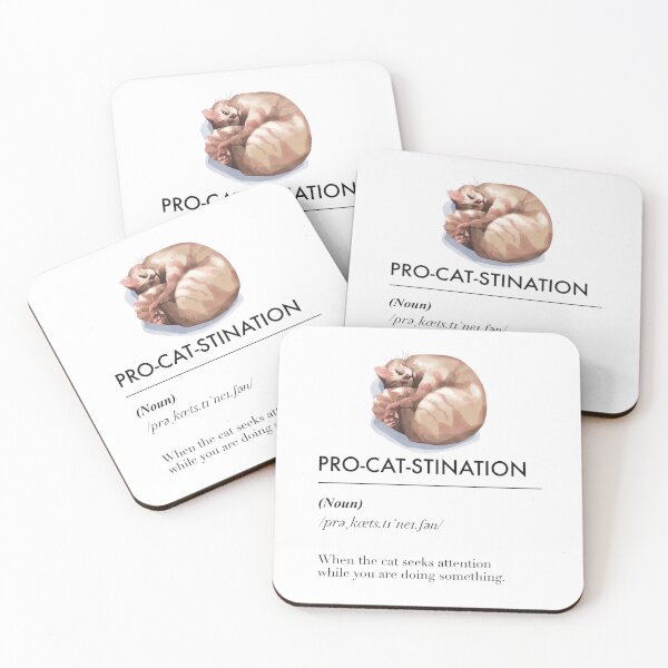 Item preview, Pro-cat-stination designed and sold by SarArt.rb.