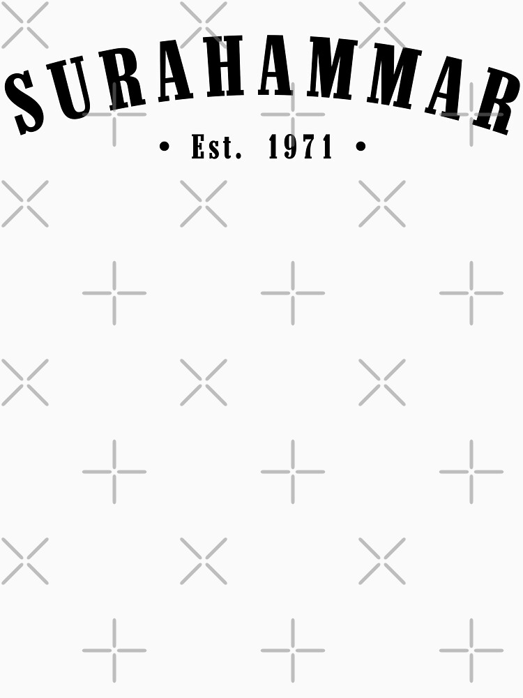 Thumbnail 7 of 7, Classic T-Shirt, Surahammar Västmanland Sweden Est. 1971 Black Letter Sverige designed and sold by establishedwear.