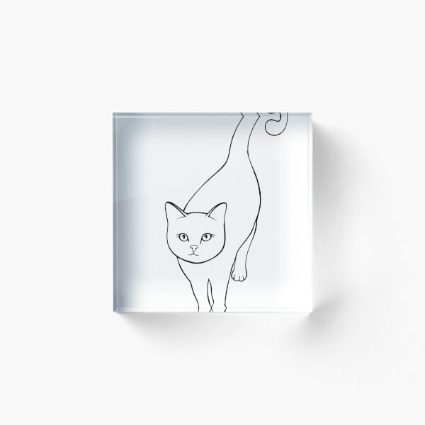 Artikelvorschau, Eine minimalistische Katze entworfen und verkauft von BirdiBear.