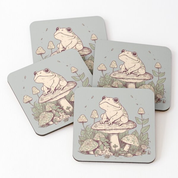 Item preview, Whimsical Frog on a Toadstool designed and sold by darkskydelights.