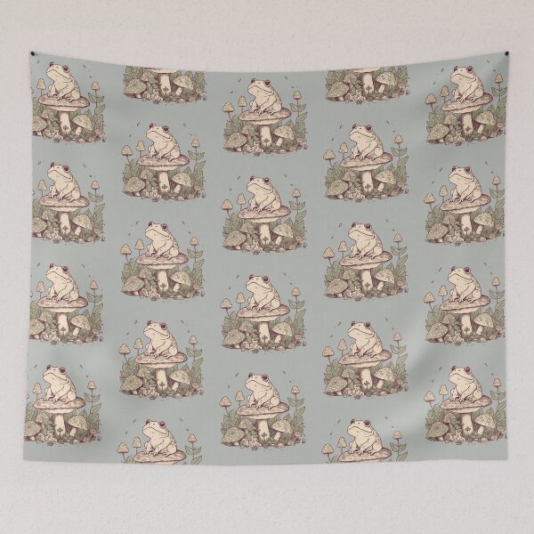 Item preview, Whimsical Frog on a Toadstool designed and sold by darkskydelights.