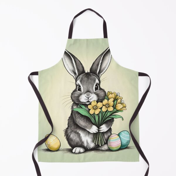 Item preview, Colorful Festive Easter Eggs Easter Bunny Spring Flowers Version 213 designed and sold by DreamingAwake1.