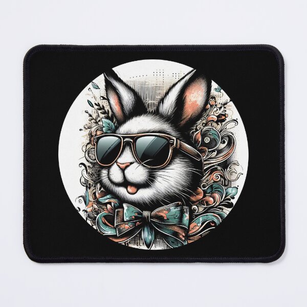 Item preview, rabbit wearing sunglasses and a bow tie designed and sold by Mechanical-Artt.