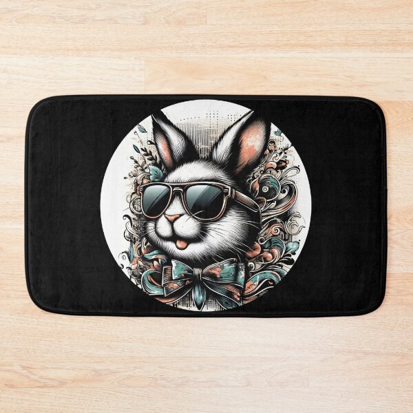 Item preview, rabbit wearing sunglasses and a bow tie designed and sold by Mechanical-Artt.