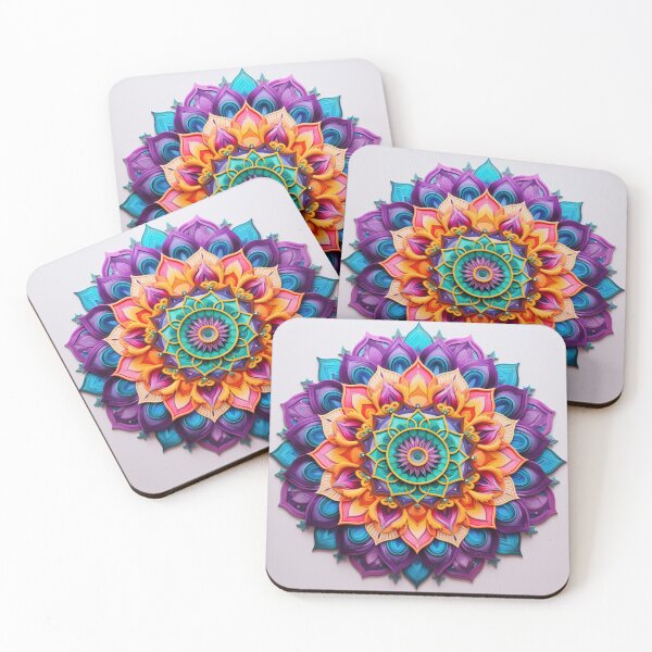 Item preview, Rainbow Mandala designed and sold by TheGlassPortal.