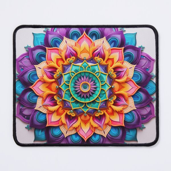 Item preview, Rainbow Mandala designed and sold by TheGlassPortal.
