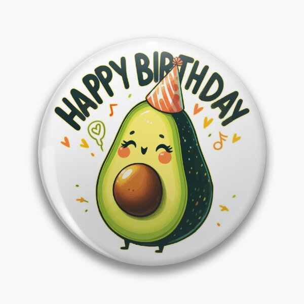 Item preview, Cute Kawaii Avocado Fruit Happy Birthday Party designed and sold by TomFrontierArt.