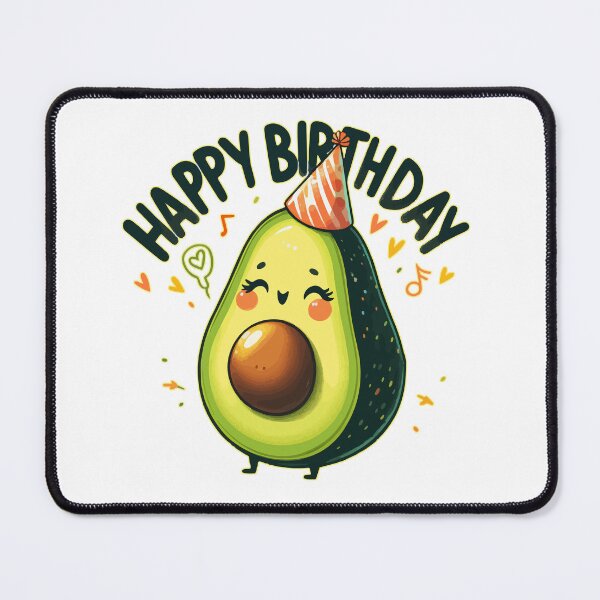 Item preview, Cute Kawaii Avocado Fruit Happy Birthday Party designed and sold by TomFrontierArt.