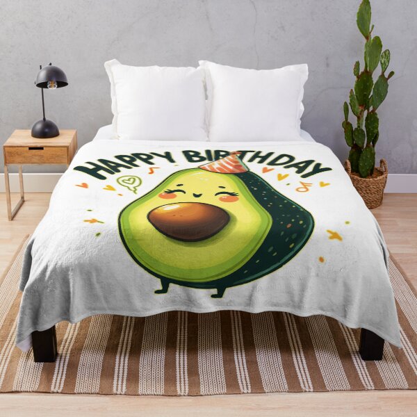 Item preview, Cute Kawaii Avocado Fruit Happy Birthday Party designed and sold by TomFrontierArt.