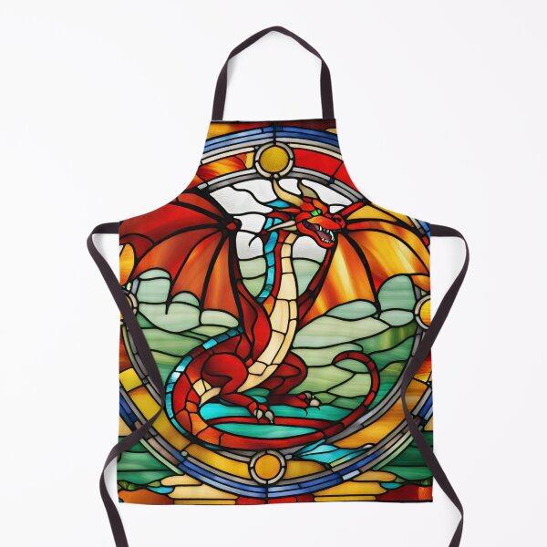 Artikelvorschau, Buntglas mit einem Drachen, Jahr des Drachen 7 entworfen und verkauft von Visual Arts Sławomir Grzanek.