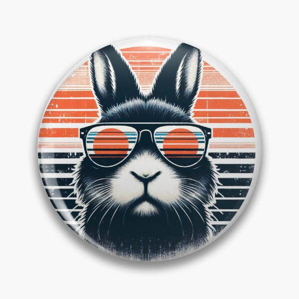 Item preview, sunset rabbit wearing sunglasses designed and sold by Mechanical-Artt.