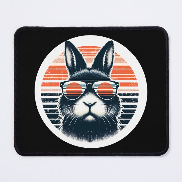 Item preview, sunset rabbit wearing sunglasses designed and sold by Mechanical-Artt.