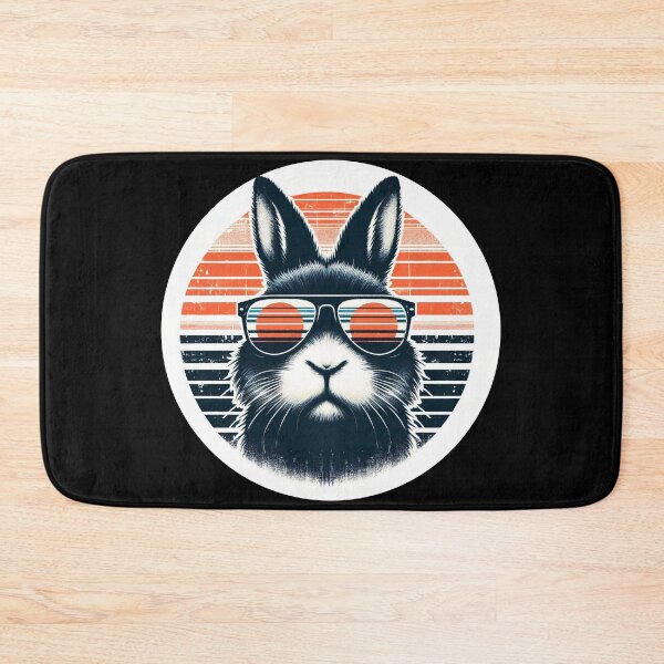 Item preview, sunset rabbit wearing sunglasses designed and sold by Mechanical-Artt.