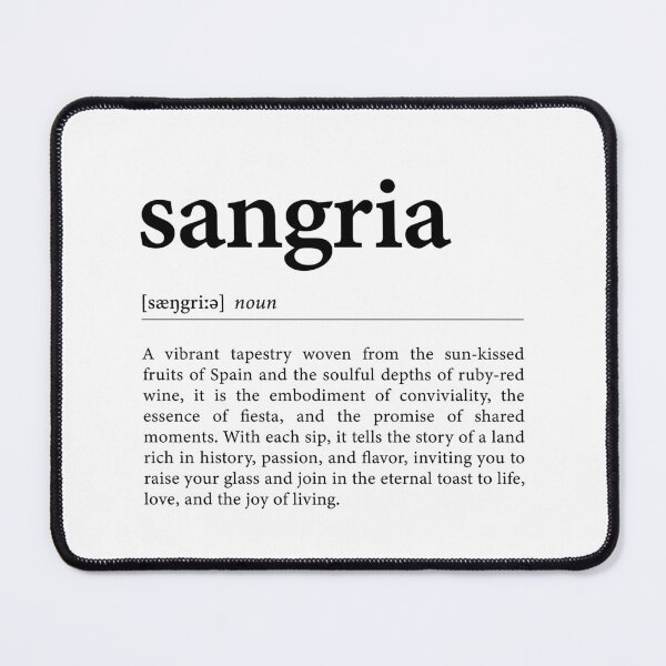 Item preview, Sangria Definition Poster designed and sold by palezebra.