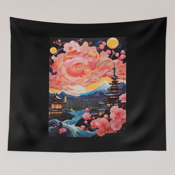 Item preview, Japan Goh Flower Night - Japanese Art designed and sold by aylastyle.