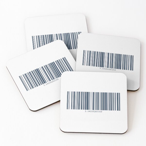 Item preview, Barcode with the digits of Pi - teal designed and sold by Whanaketanga.