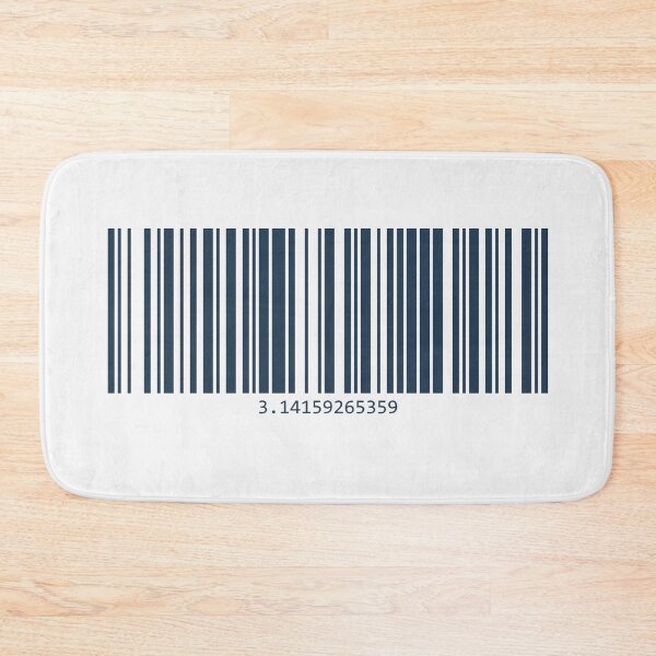 Item preview, Barcode with the digits of Pi - teal designed and sold by Whanaketanga.