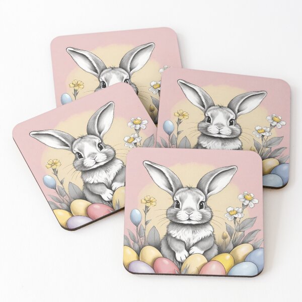 Item preview, Colorful Festive Easter Eggs Easter Bunny Spring Flowers Version 214 designed and sold by DreamingAwake1.