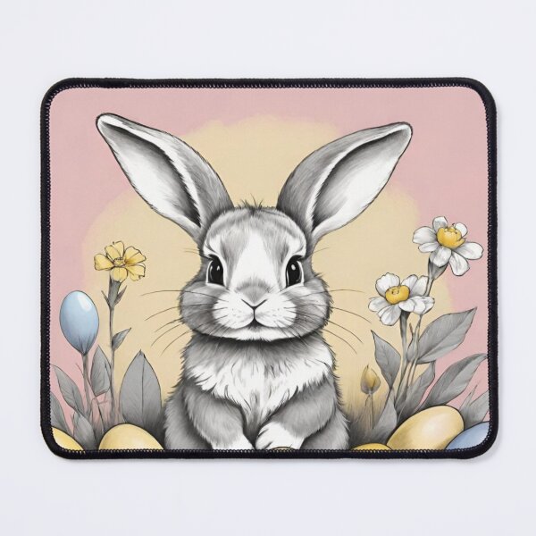 Item preview, Colorful Festive Easter Eggs Easter Bunny Spring Flowers Version 214 designed and sold by DreamingAwake1.