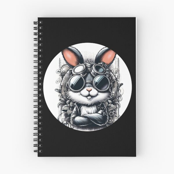 Item preview, rabbit wearing goggles designed and sold by Mechanical-Artt.