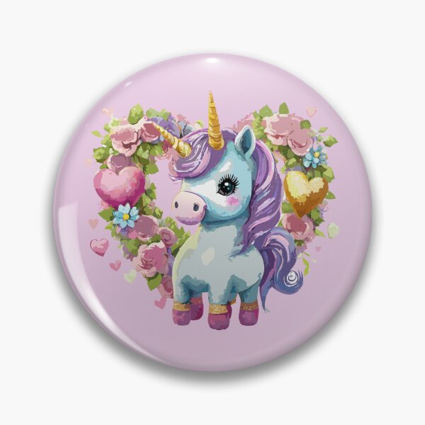 Artikelvorschau, Niedliches Einhorn und Blumenherz für Mädchen, Kleinkinder und Kinder II. Kleine Mädchen entworfen und verkauft von Firas Aljazzar.
