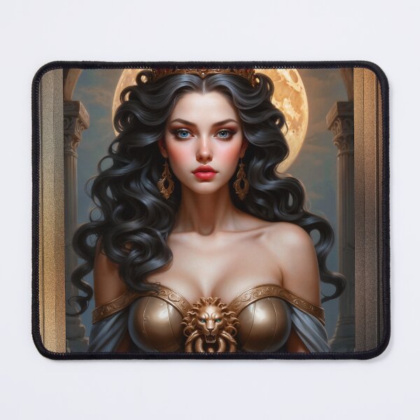 Item preview, Captured By The Full Moon Beautiful AI Concept Art Portrait by Xzendor7 designed and sold by Xzendor7 Digital Art Creations.