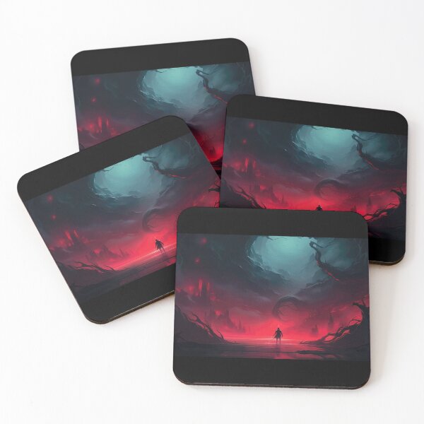 Item preview, A Desolate Environment in Bright Red and Blue Colors Horror Theme designed and sold by momosstyle.