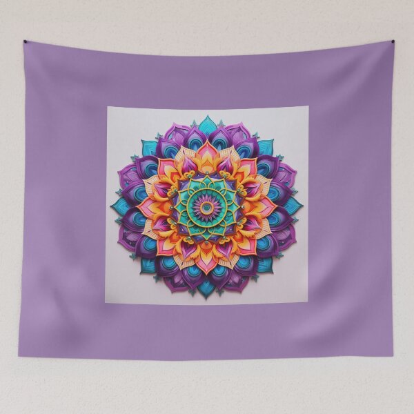 Item preview, Rainbow Mandala designed and sold by TheGlassPortal.