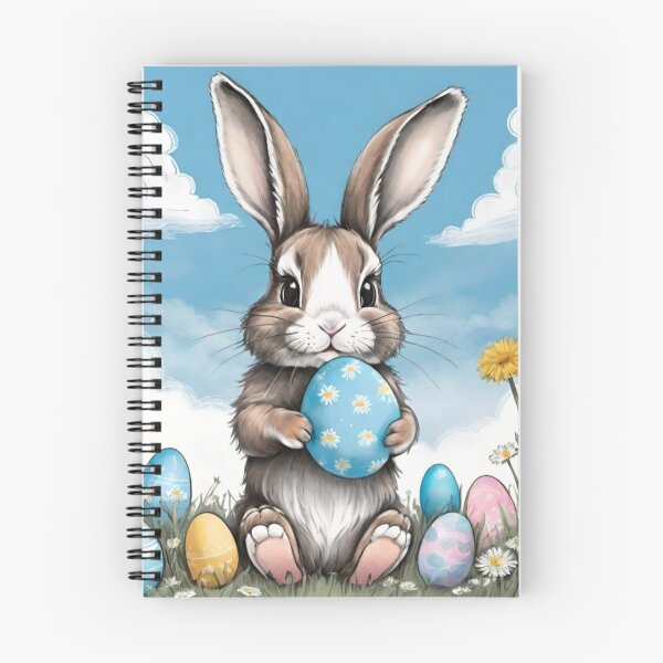 Item preview, Colorful Festive Easter Eggs Easter Bunny Spring Flowers Version 215 designed and sold by DreamingAwake1.