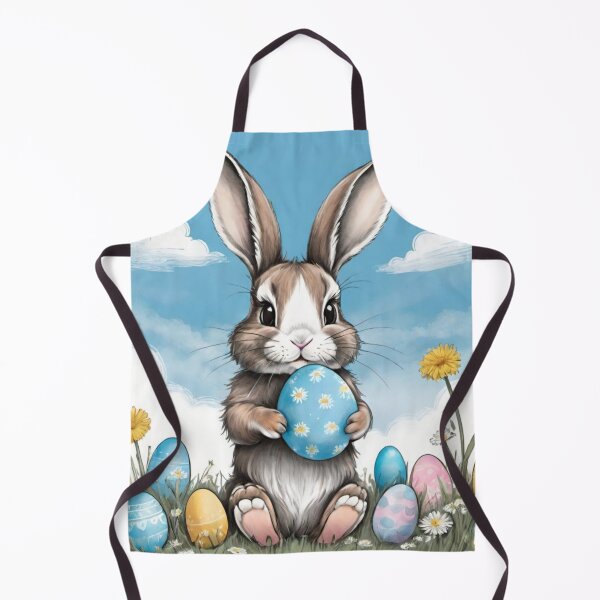 Item preview, Colorful Festive Easter Eggs Easter Bunny Spring Flowers Version 215 designed and sold by DreamingAwake1.