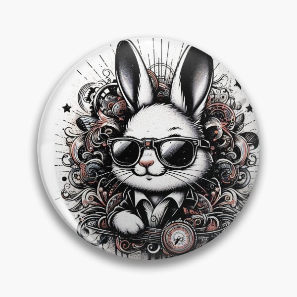 Item preview, rabbit wearing sunglasses designed and sold by Mechanical-Artt.