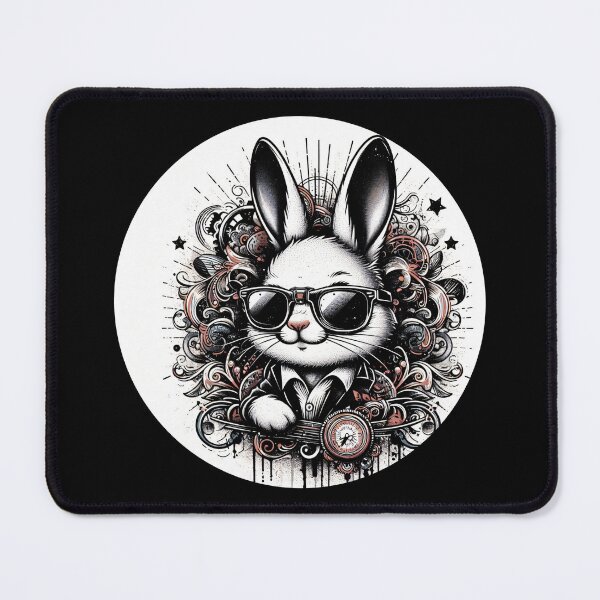 Item preview, rabbit wearing sunglasses designed and sold by Mechanical-Artt.