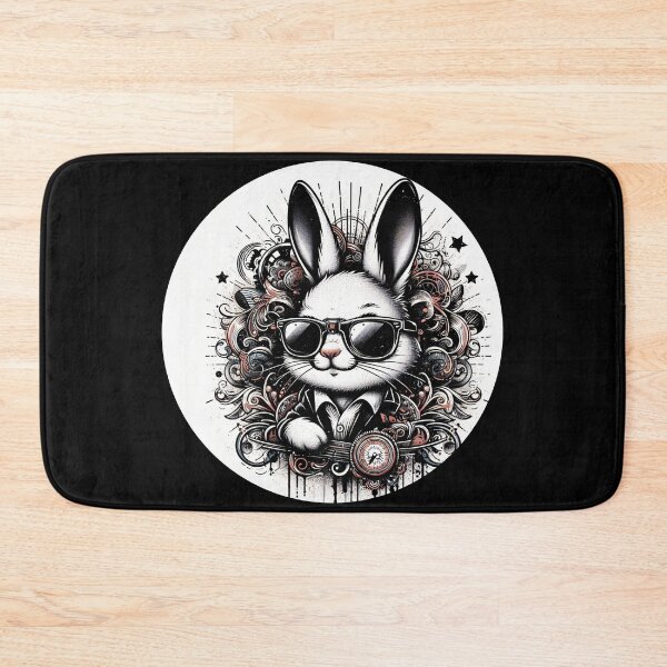 Item preview, rabbit wearing sunglasses designed and sold by Mechanical-Artt.