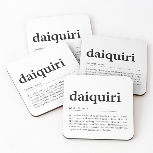 Item preview, Daiquiri Definition Poster designed and sold by palezebra.