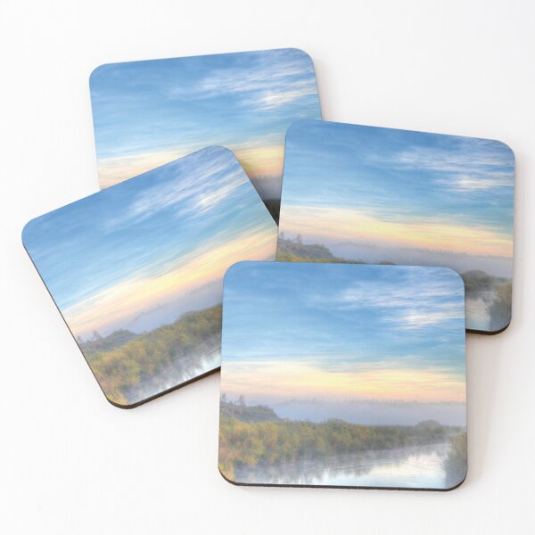 Item preview, Sunrise Gwynne pond ducks Rural Alberta designed and sold by ColdCreekCanvas.
