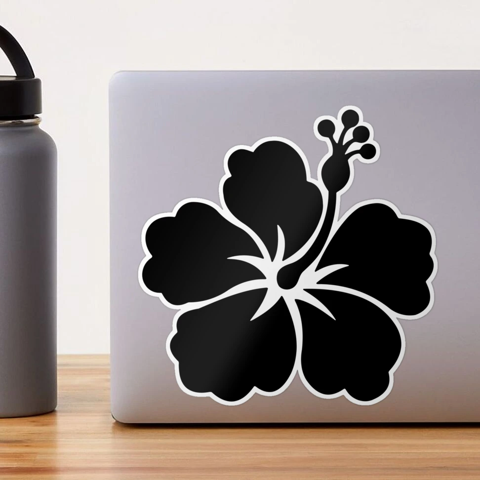 Hibiscus Flower Car Decal 3