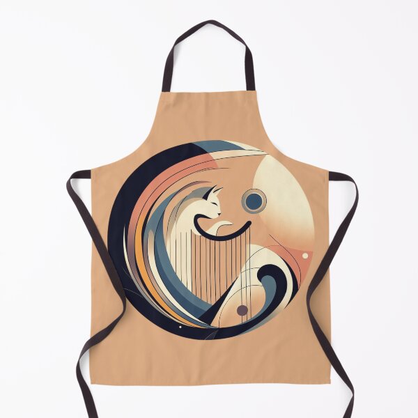 Item preview, Abstract Cool Musician Cat Playing Harp designed and sold by Gaborai.