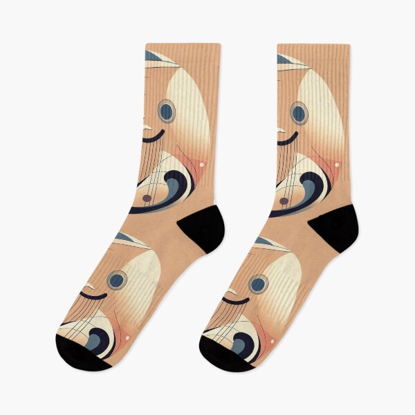 Item preview, Abstract Cool Musician Cat Playing Harp designed and sold by Gaborai.