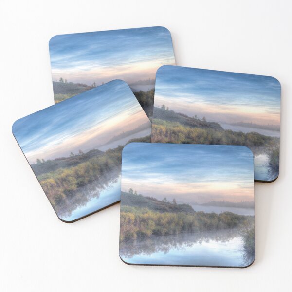 Item preview, Sunrise Gwynne Glass Pond Rural Alberta designed and sold by ColdCreekCanvas.