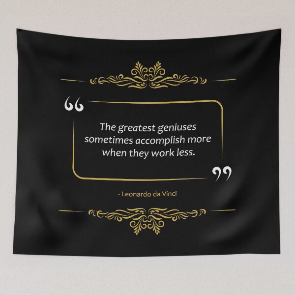 Item preview, Leonardo da Vinci quote Work less - Accomplish more designed and sold by paragonDesign28.