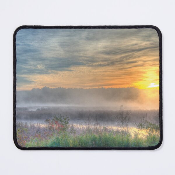Item preview, Sunrise Gwynne Pond Fog Rural Alberta designed and sold by ColdCreekCanvas.