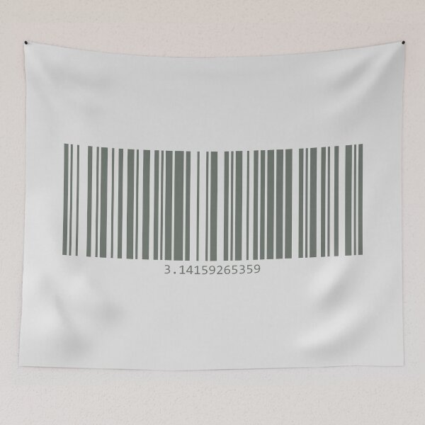 Item preview, Barcode with the digits of Pi - green designed and sold by Wanaketanga.